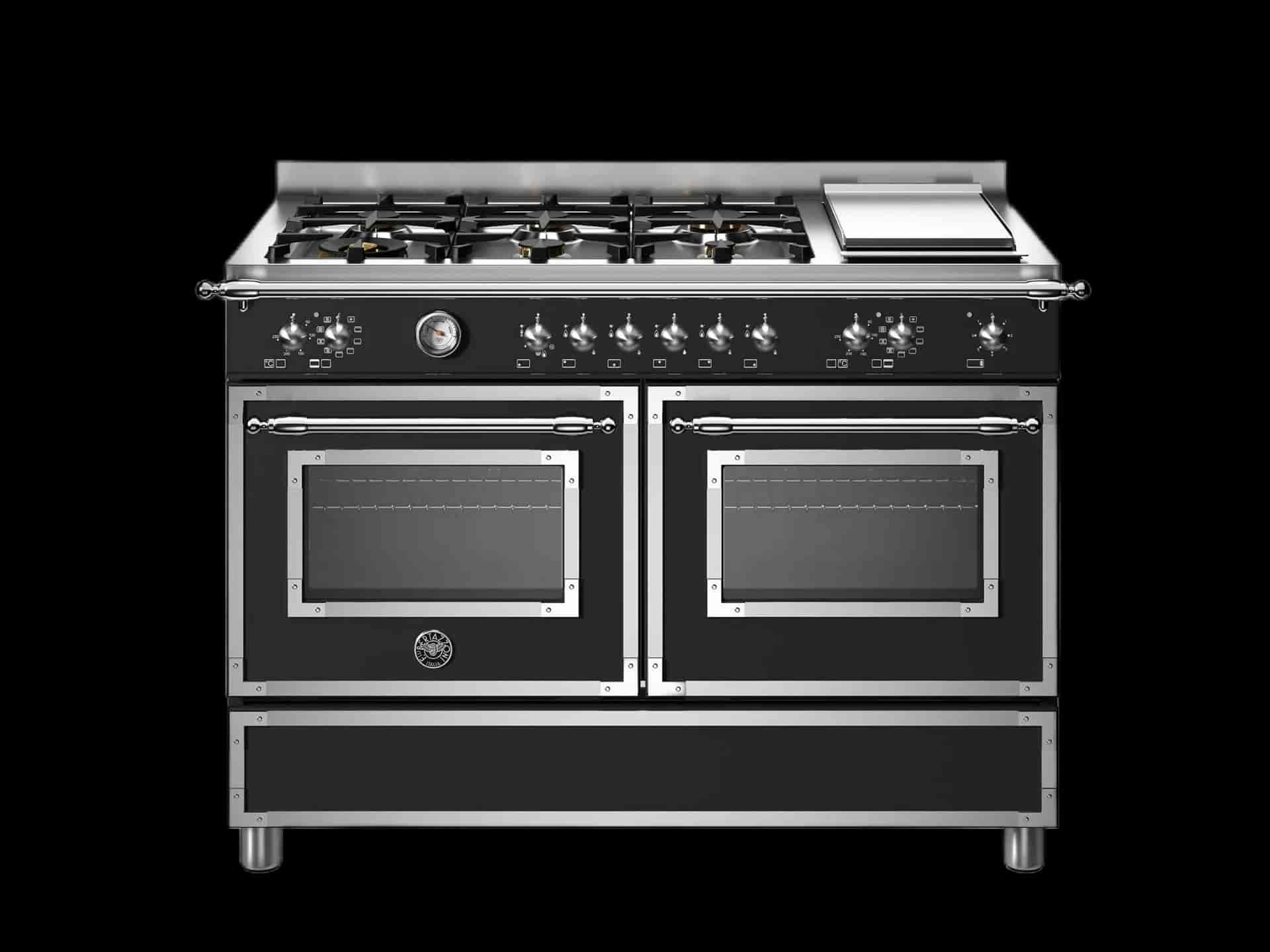 Bertazzoni Heritage, Spis 120x60 2 Ugnar, Svart