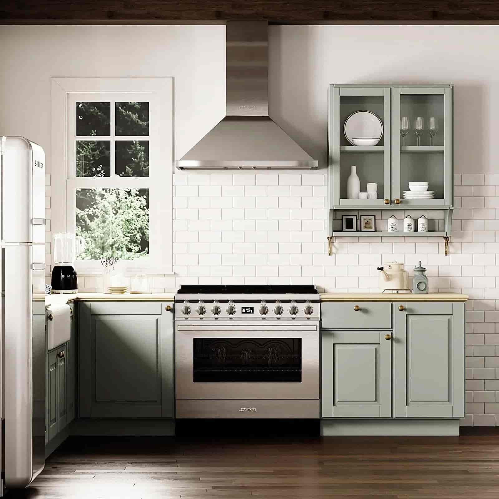 Smeg Portofino, 90cm Rostfri, KPF9X