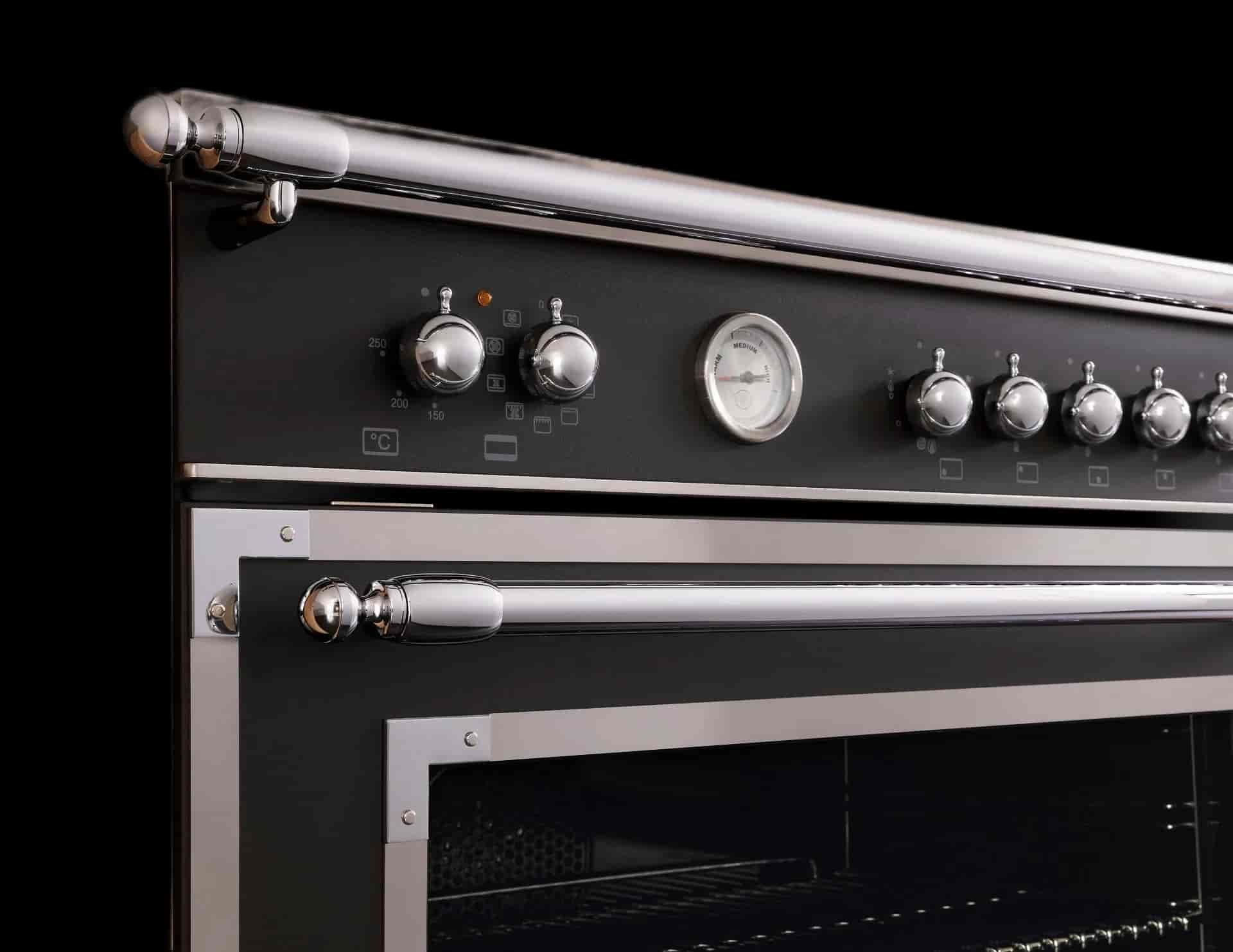 Bertazzoni spis, Heritage, Spis 90x60, 2 Ugnar, Svart