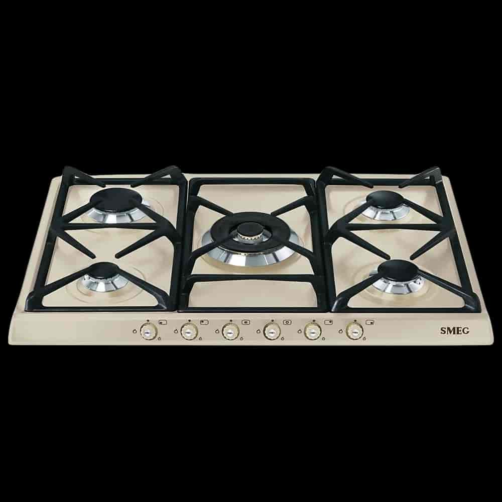 Smeg Cortina Gashäll 70cm, Krämvit + Mässing (SR775PO)