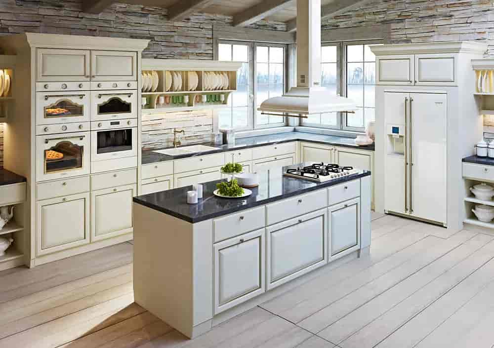Smeg Cortina Gashäll 70cm, Krämvit + Mässing (SR775PO)