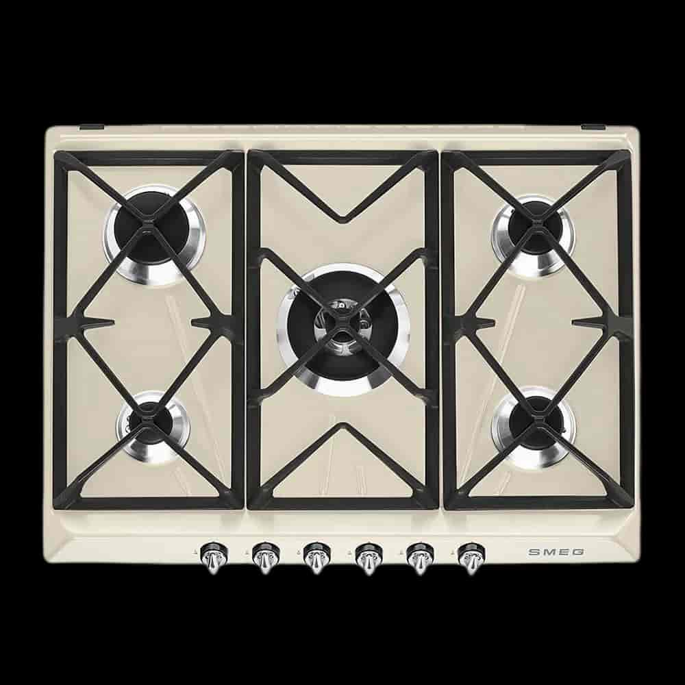 Smeg, 68,5 cm gashäll cremefärgad victoria design