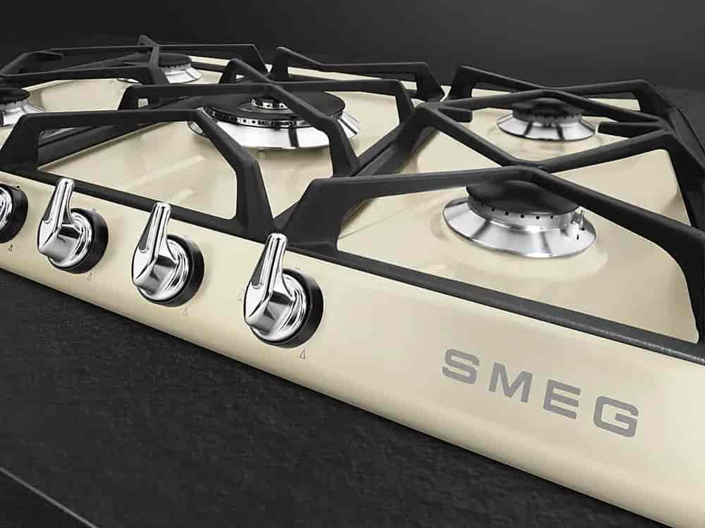 Smeg, 68,5 cm gashäll cremefärgad victoria design