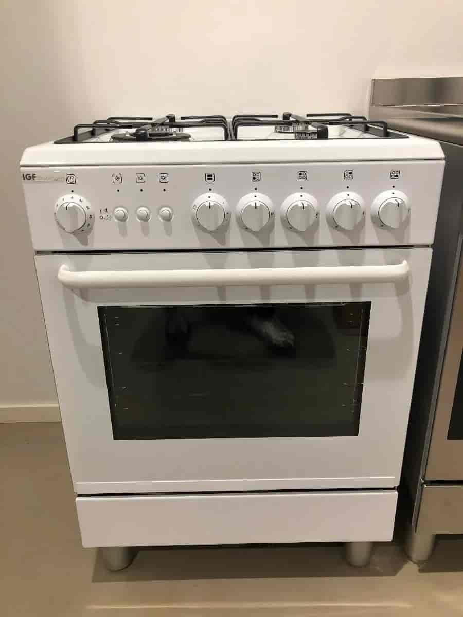 IGF Köpenhamn, Gasspis med elugn, Vit, 60cm