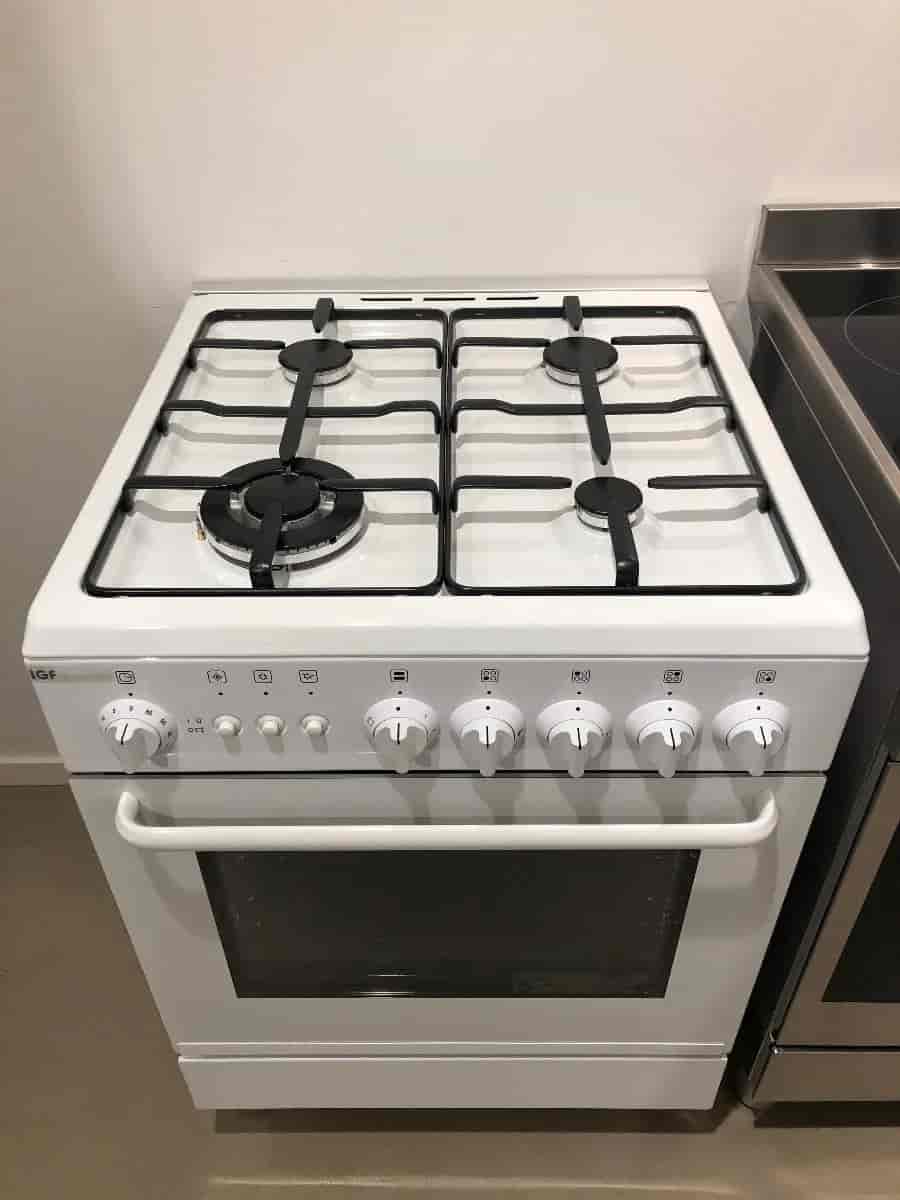 IGF Köpenhamn, Gasspis med elugn, Vit, 60cm