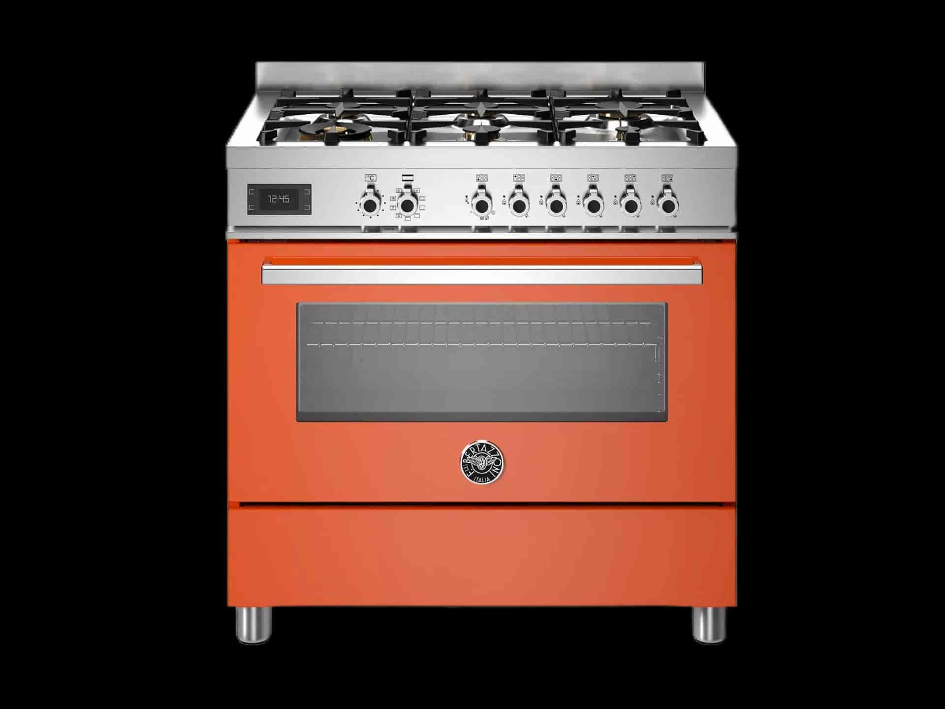 Bertazzoni Professional, Spis 90x60, 1 Ugn, Orange
