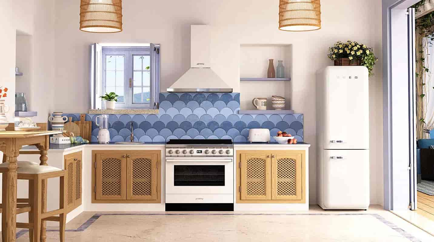 Smeg Portofino Gasspis, 90cm Vit, CPF9GMWH