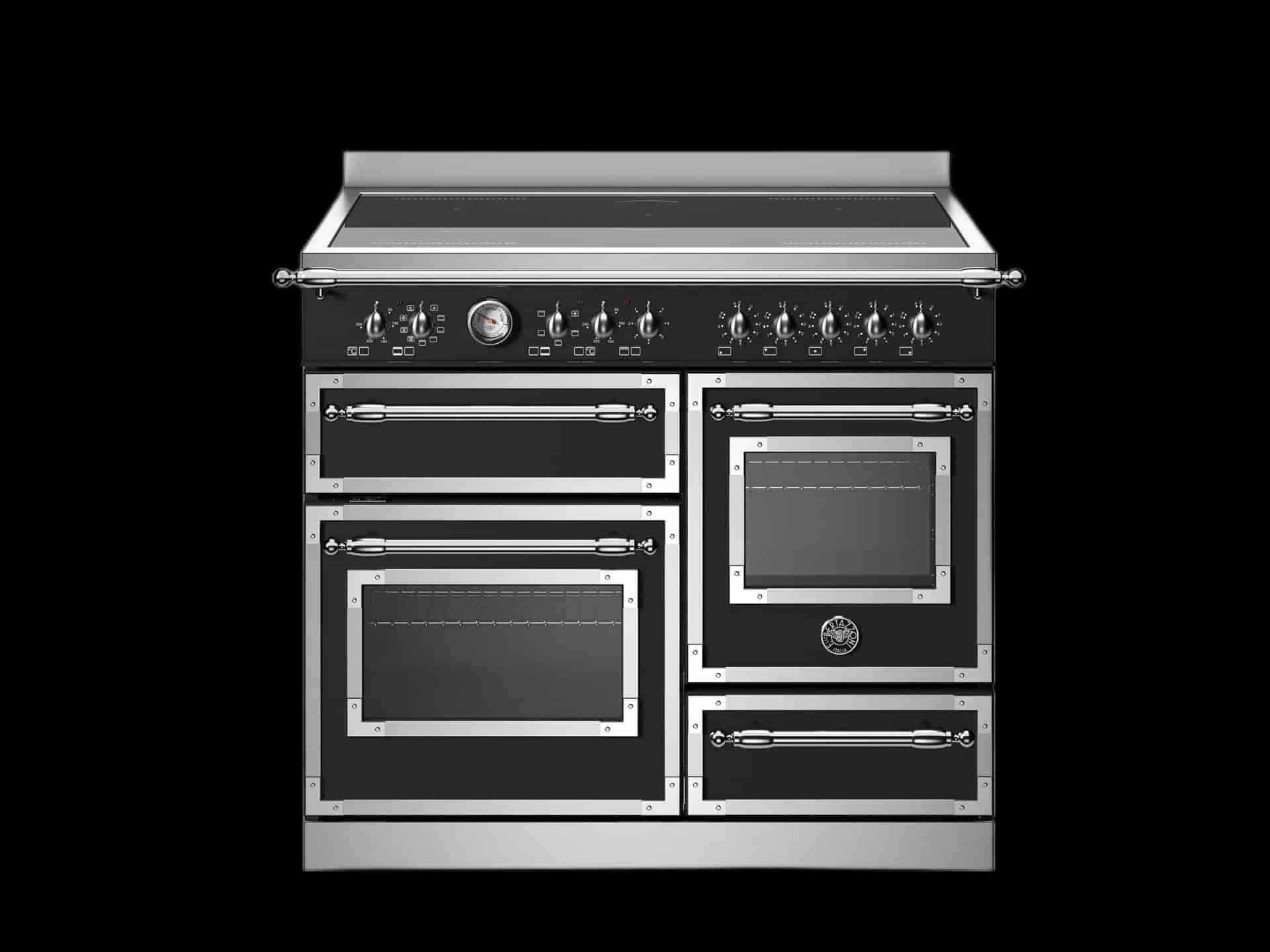 Bertazzoni spis, Heritage, Spis 100x60 3 Ugnar, Svart