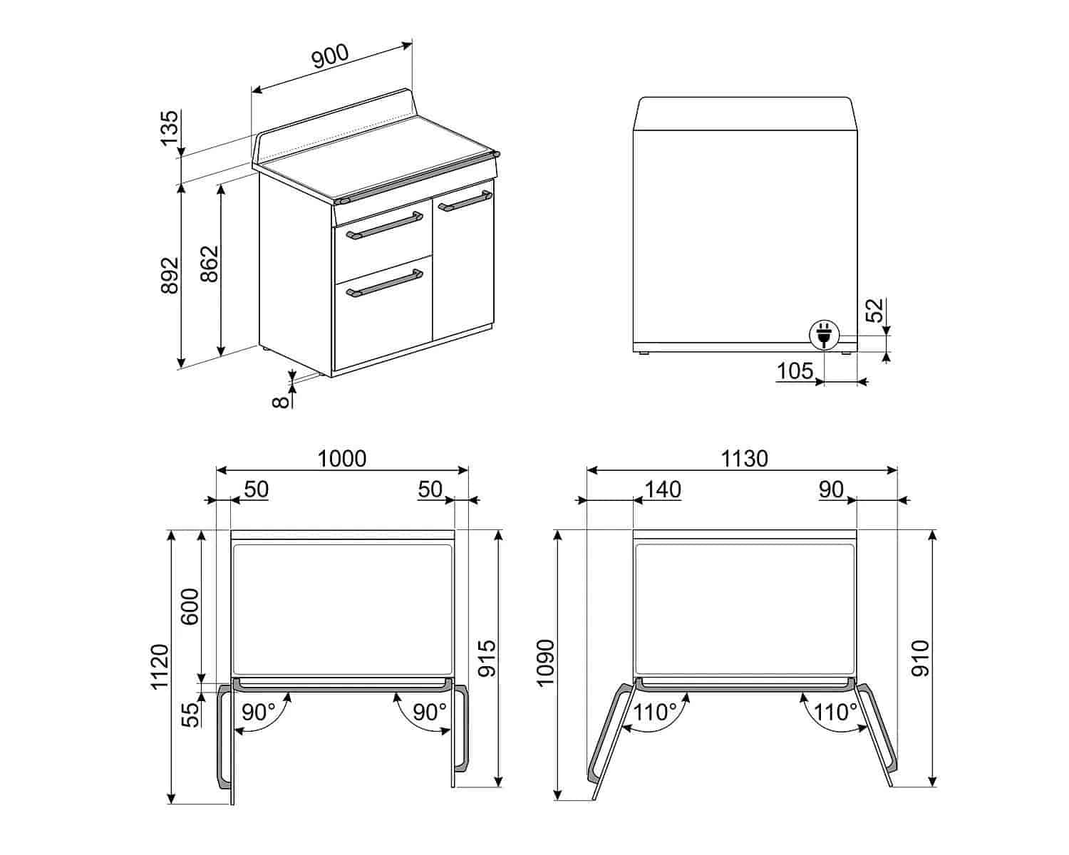 Smeg TR93IBL
