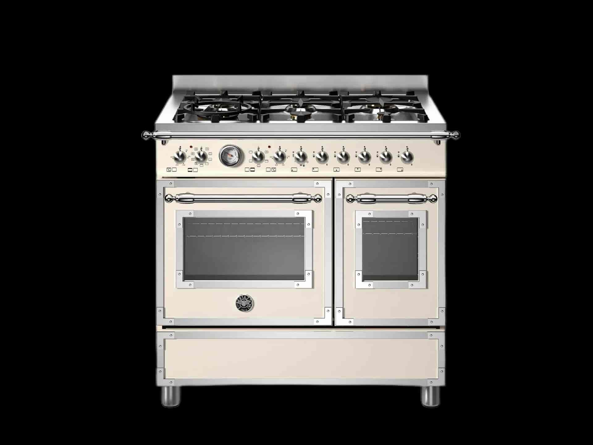 Bertazzoni Heritage, Gasspis 90x60 2 Ugnar, Elfenben