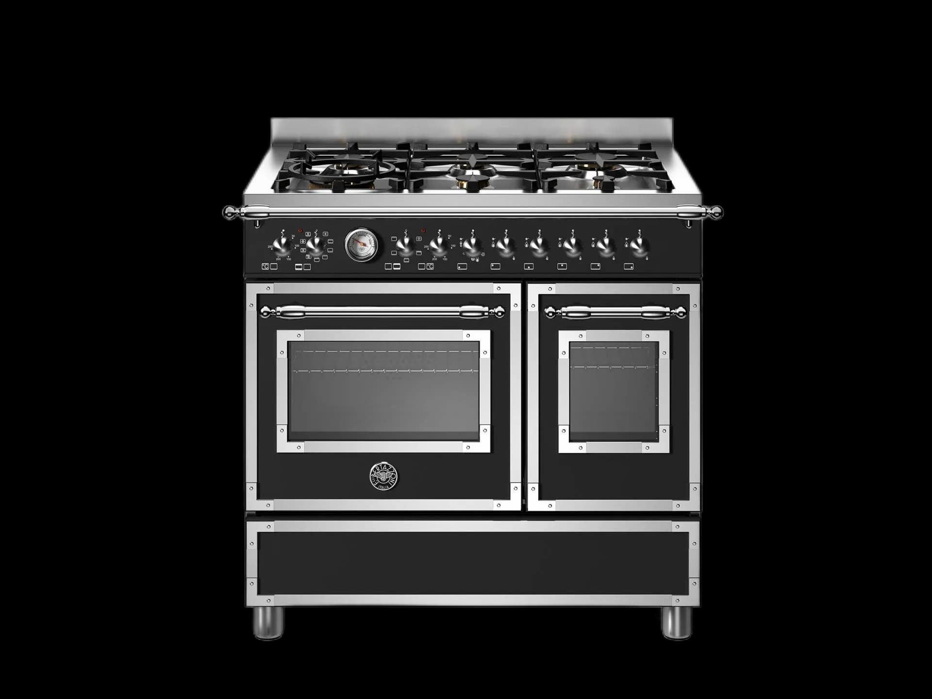 Bertazzoni Heritage, Gasspis 90x60 2 Ugnar, Svart