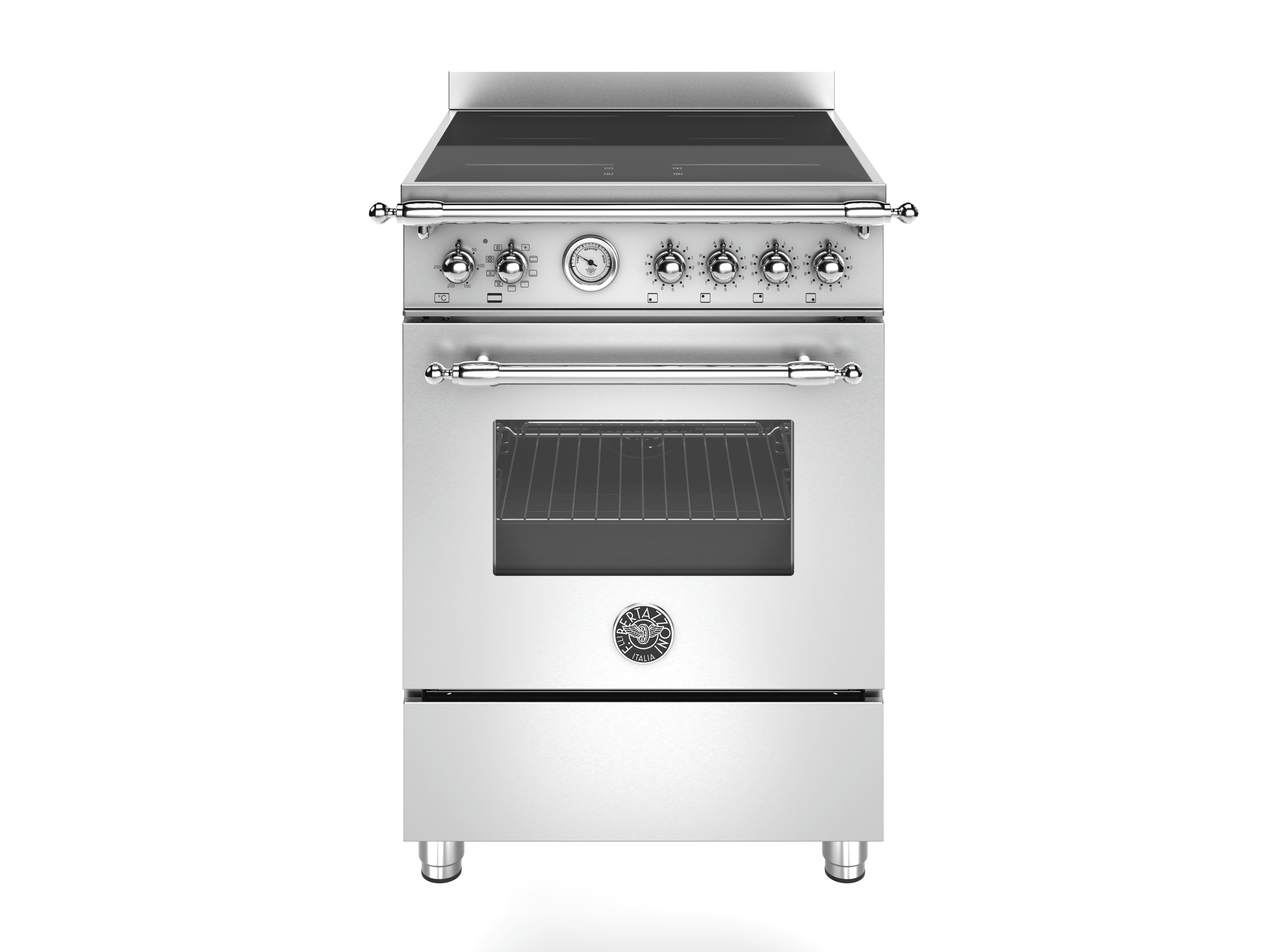 Bertazzoni, Heritage-serien, Induktionsspis, 60 cm, 4 zoner, 1 ugn. Rostfri