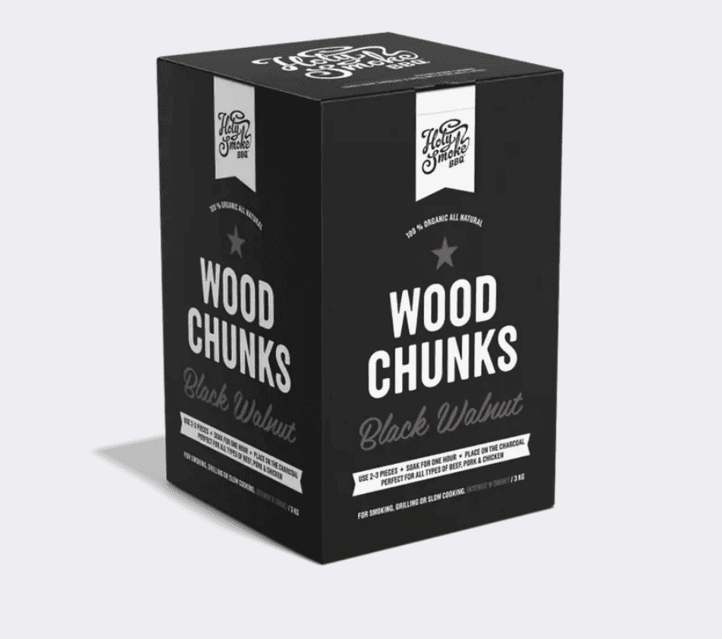 HOLY SMOKE BBQ SMOKE WOOD CHUNKS BLACK WALNUT 3 KG