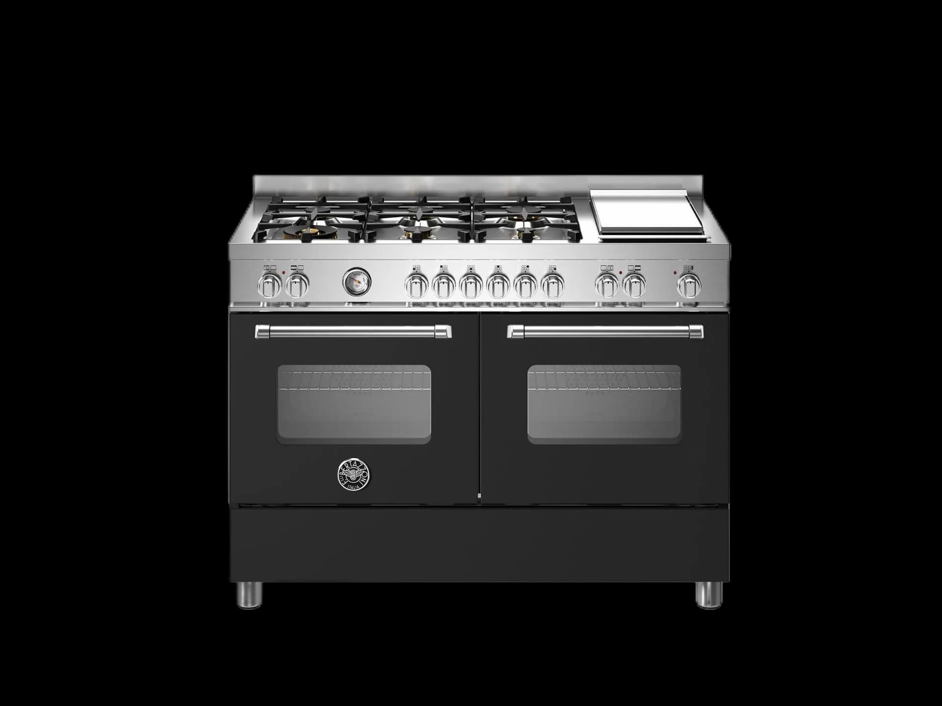 Bertazzoni Master, Spis 120x60 2 Ugnar, Svart