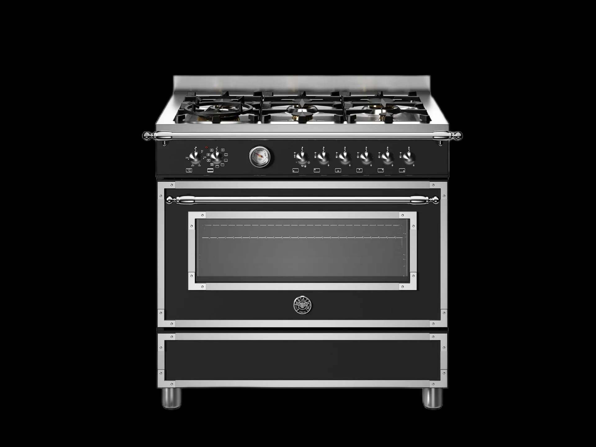 Bertazzoni Heritage, Gasspis 90x60 1 Ugn,Svart