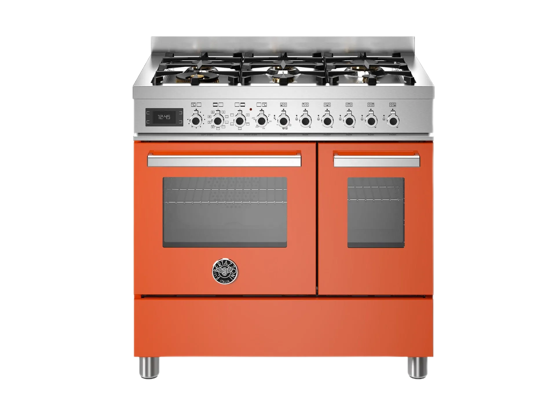 Bertazzoni Professional, Gasspis 90x60, 2 Ugnar, Orange