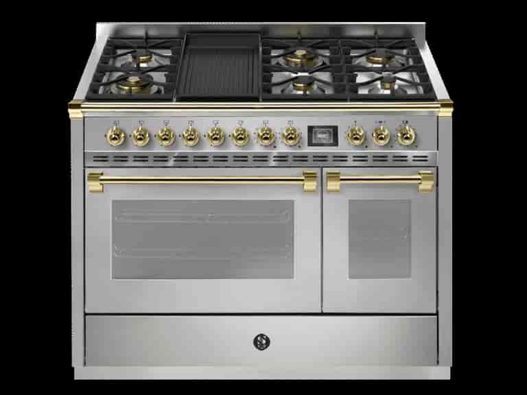 Steel Ascot Combi-Steam 120 cm 2 ovens Inox/Brass Gas Barbecue Steel Ascot Combi-Steam 120 cm 2 ovens Inox/Brass Gas Barbecue