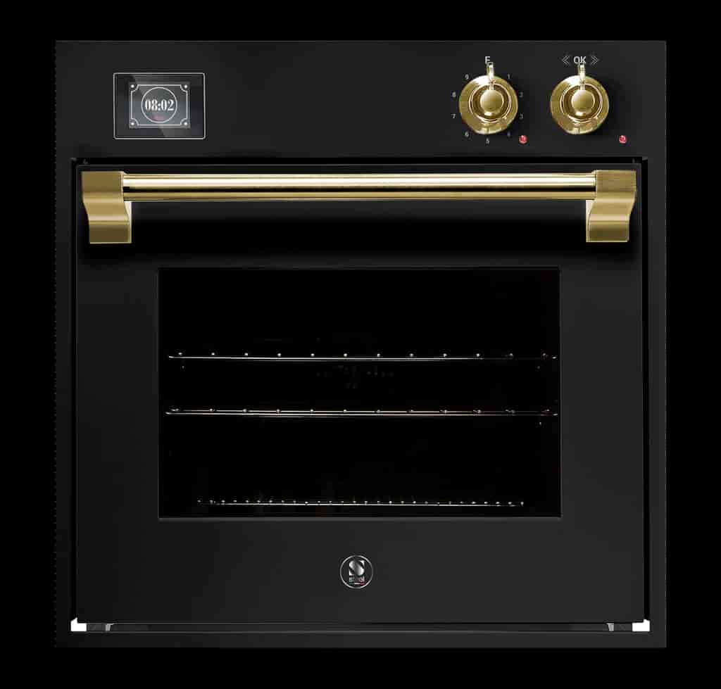 Steel Ascot Built-in Combi-Steam 60x60 cm 1 oven Nero/Brass Steel Ascot Built-in Combi-Steam 60x60 cm 1 oven Nero/Brass