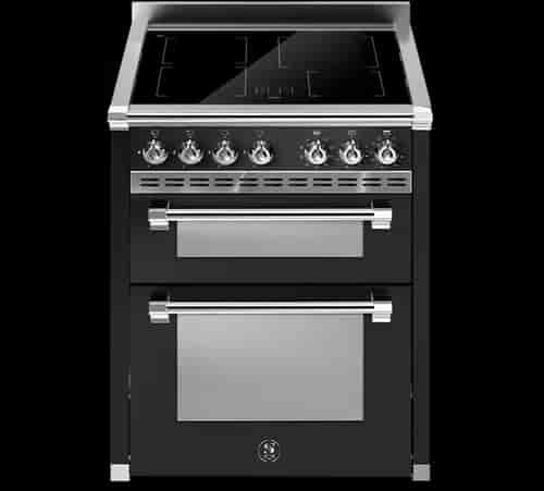 Steel Ascot Combi-Steam 70 cm 2 ovens Nero/Chrome Induction Steel Ascot Combi-Steam 70 cm 2 ovens Nero/Chrome Induction