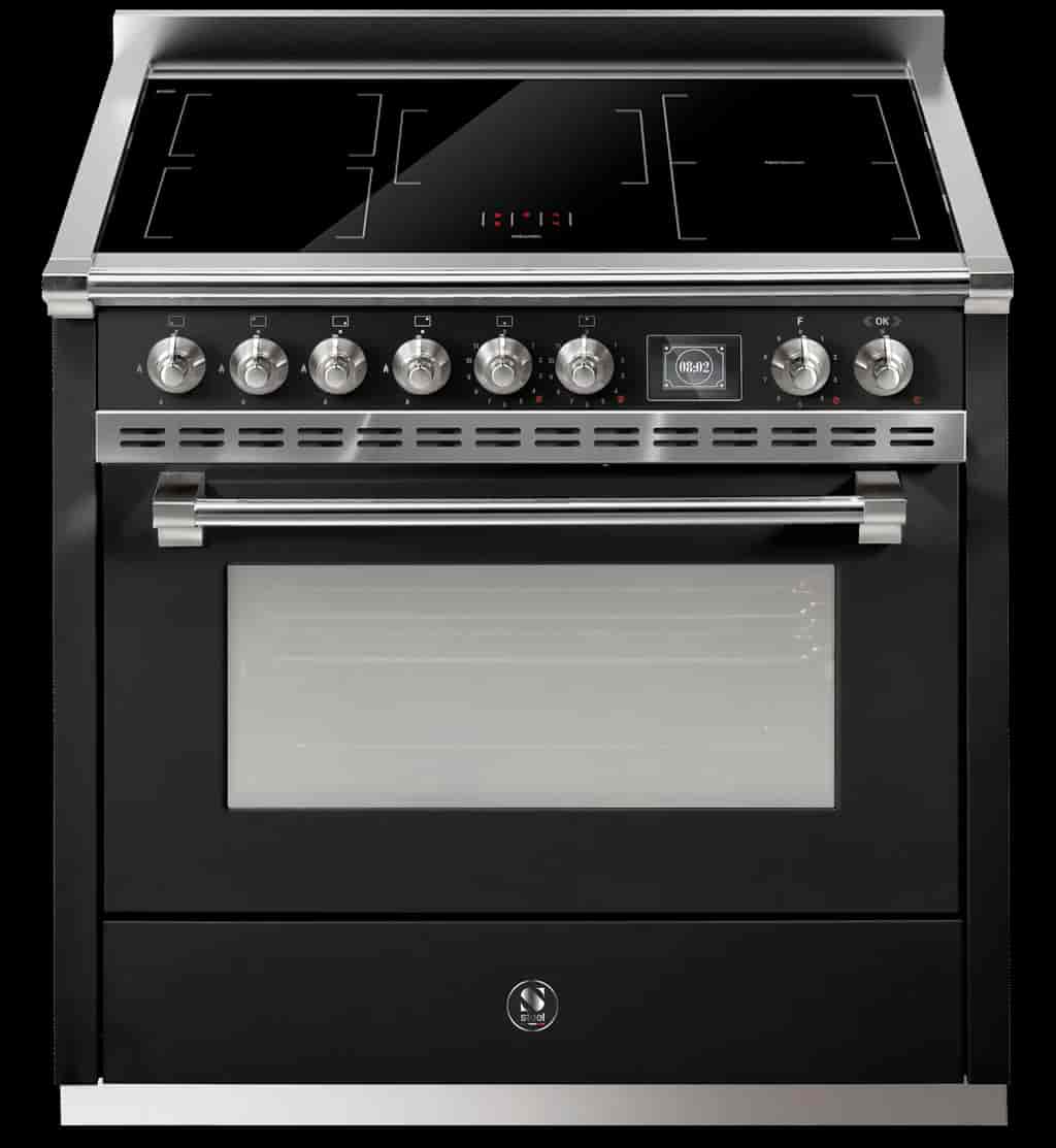 Steel Ascot Combi-Steam 90 cm 1 oven Nero/Chrome Induction Steel Ascot Combi-Steam 90 cm 1 oven Nero/Chrome Induction
