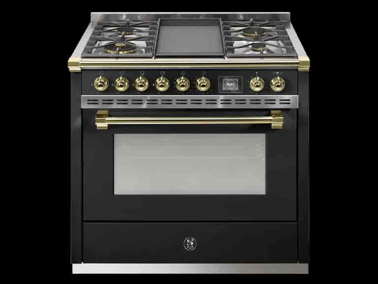 Steel Ascot Combi-Steam 90 cm 1 oven Nero/Brass Gas Barbecue Steel Ascot Combi-Steam 90 cm 1 oven Nero/Brass Gas Barbecue