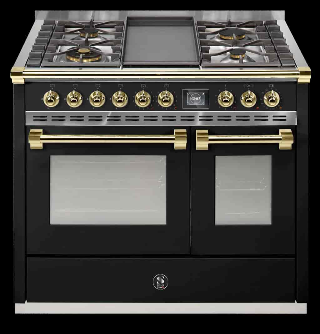Steel Ascot Combi-Steam 100 cm 2 ovens Nero/Brass Gas Barbecue Steel Ascot Combi-Steam 100 cm 2 ovens Nero/Brass Gas Barbecue