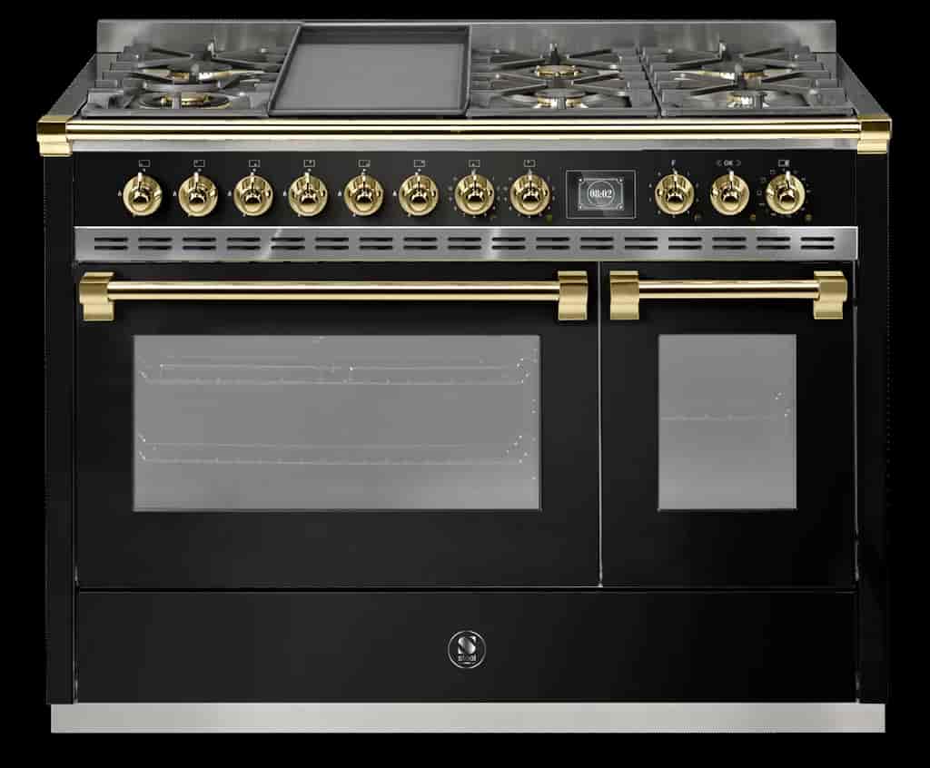 Steel Ascot Combi-Steam 120 cm 2 ovens Nero/Brass Gas Barbecue Steel Ascot Combi-Steam 120 cm 2 ovens Nero/Brass Gas Barbecue