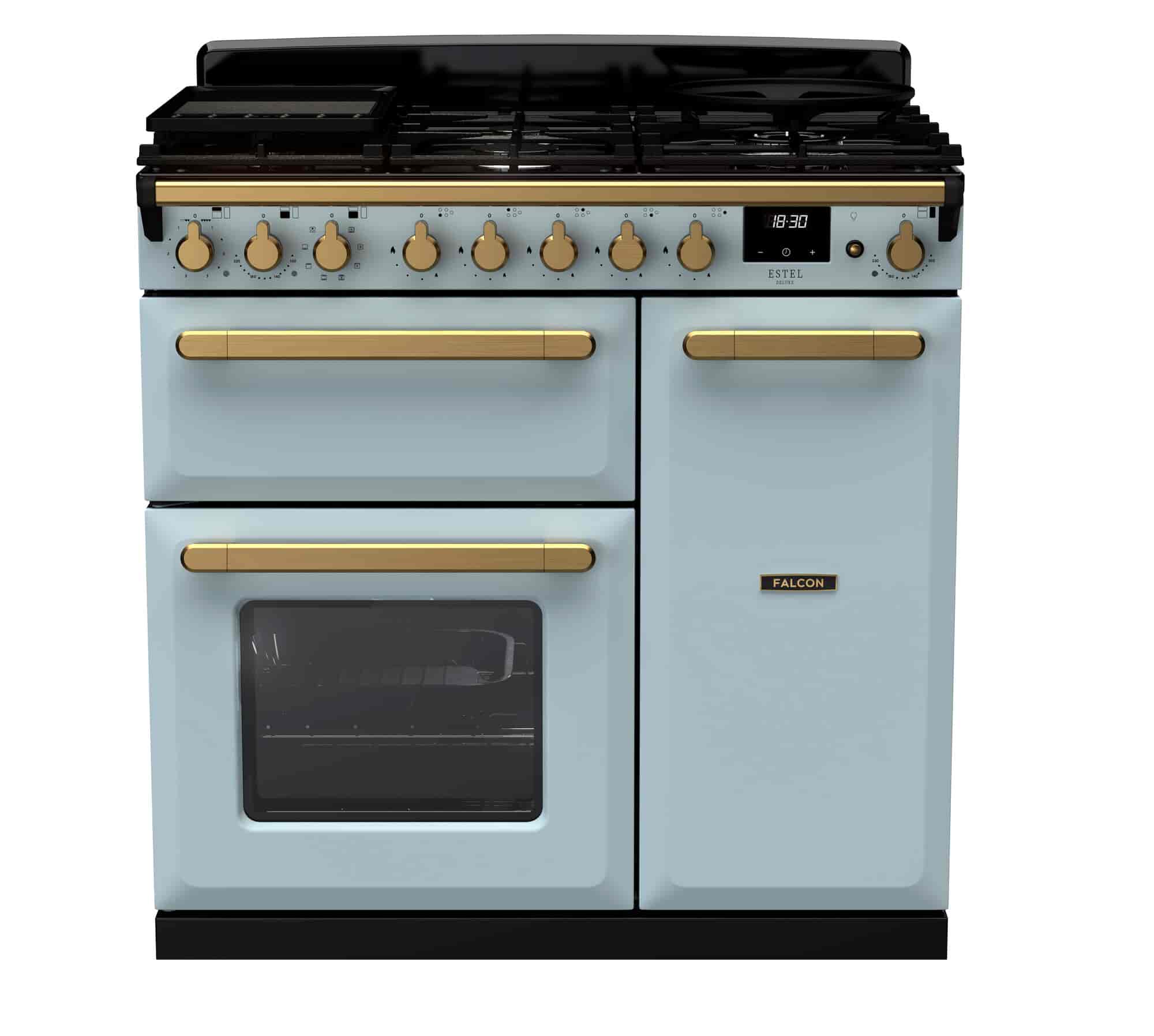 Falcon Estel Deluxe 90 gas borstad mässing Falcon Estel Deluxe 90 gas borstad mässing