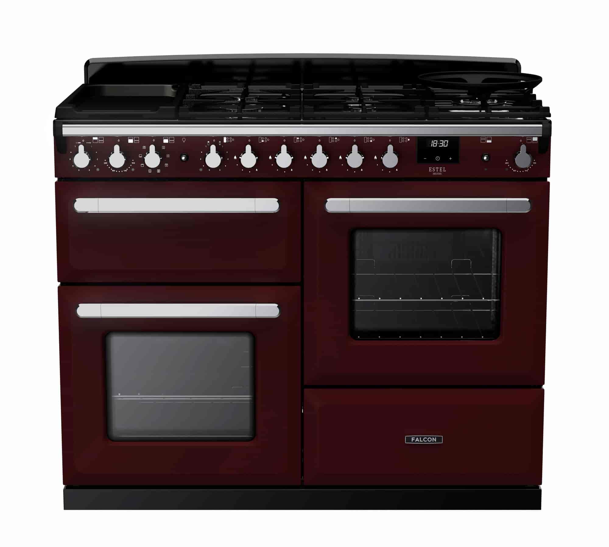 Falcon Estel Deluxe 110 gas med jäslåda krom Falcon Estel Deluxe 110 gas med jäslåda krom