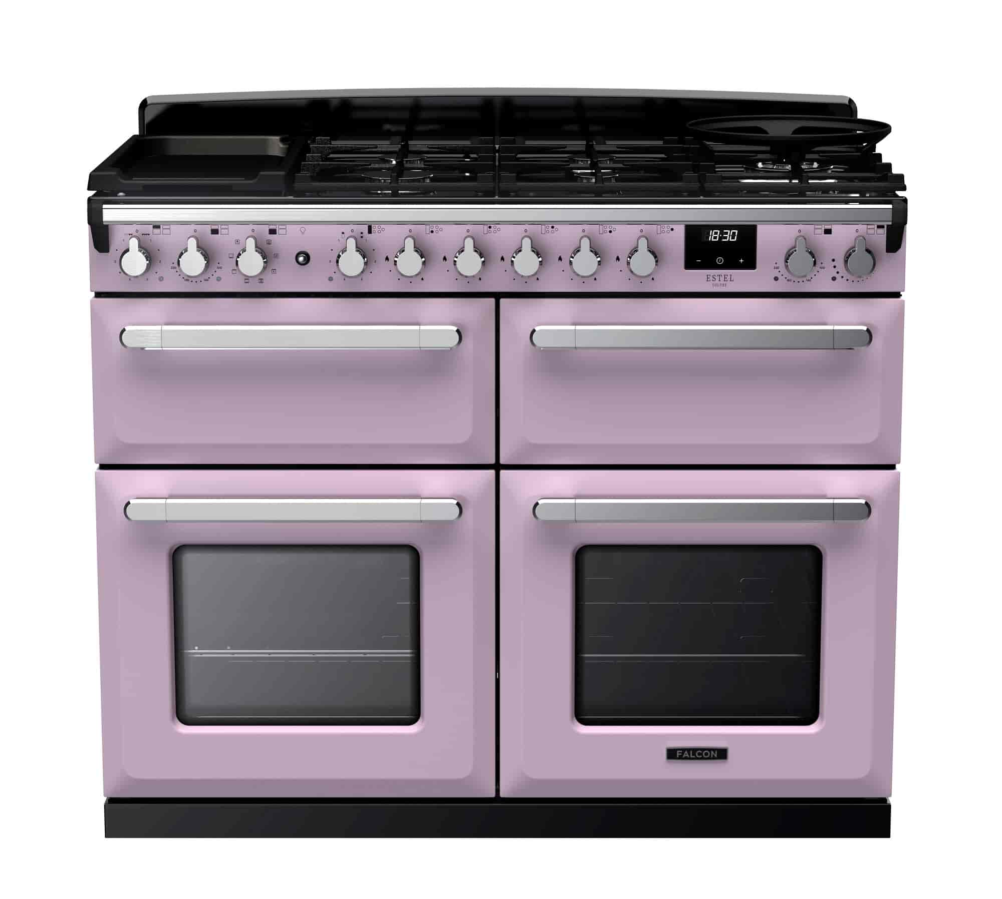 Falcon Estel Deluxe 110 gas med slowcookugn krom Falcon Estel Deluxe 110 gas med slowcookugn krom