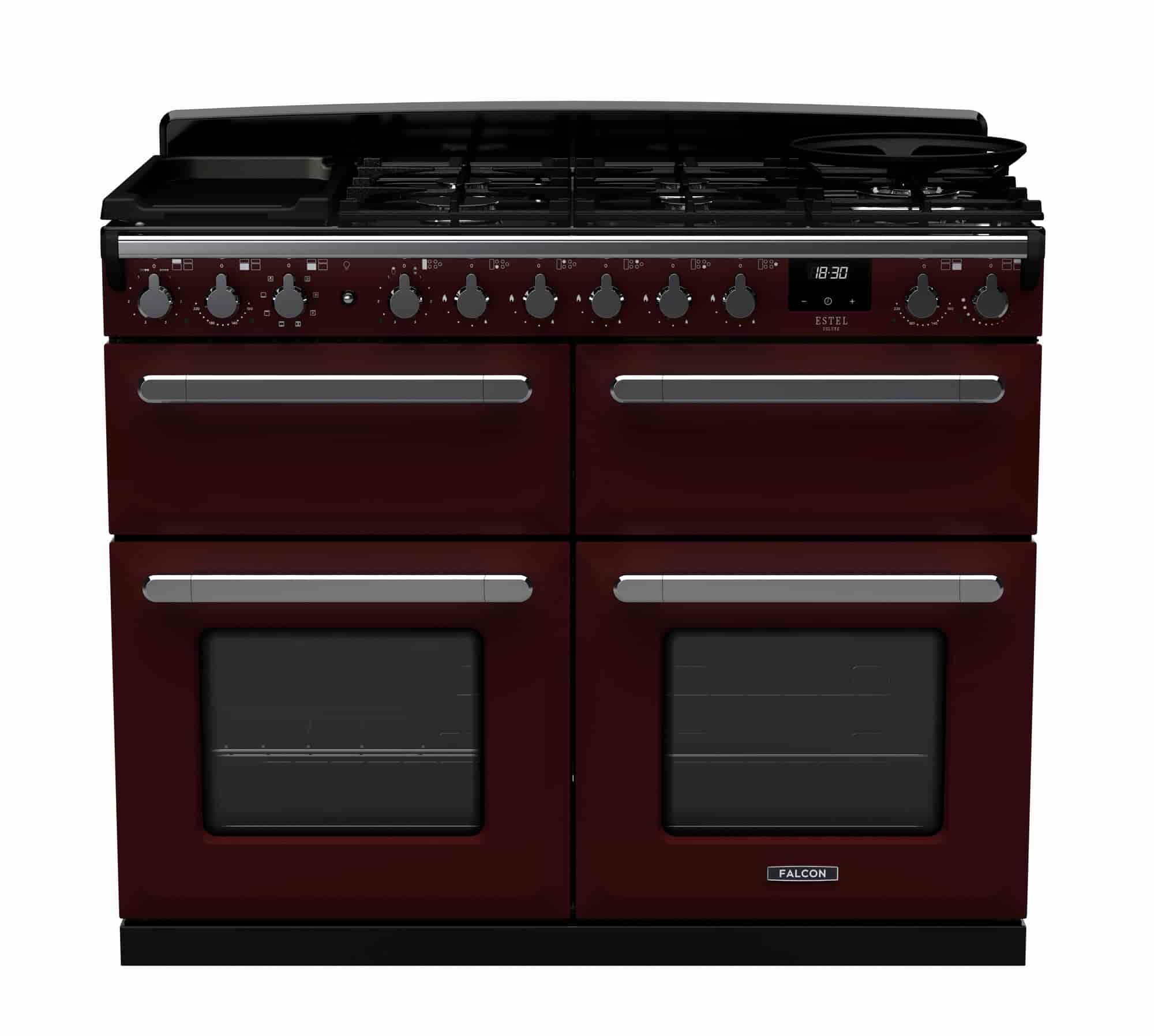 Falcon Estel Deluxe 110 gas med slowcookugn krom Falcon Estel Deluxe 110 gas med slowcookugn krom
