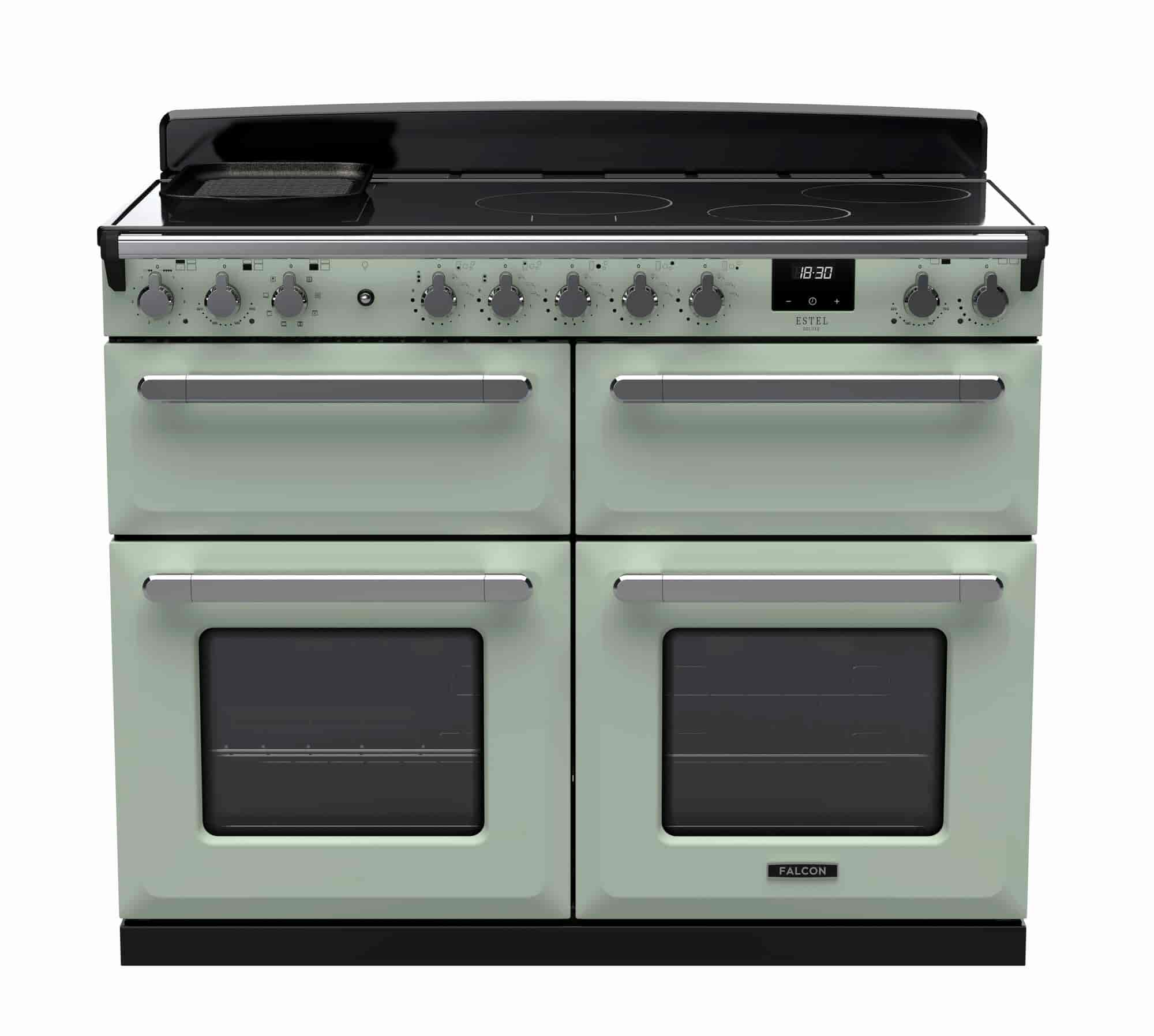 Falcon Estel Deluxe 110 gas med slowcookugn krom Falcon Estel Deluxe 110 gas med slowcookugn krom