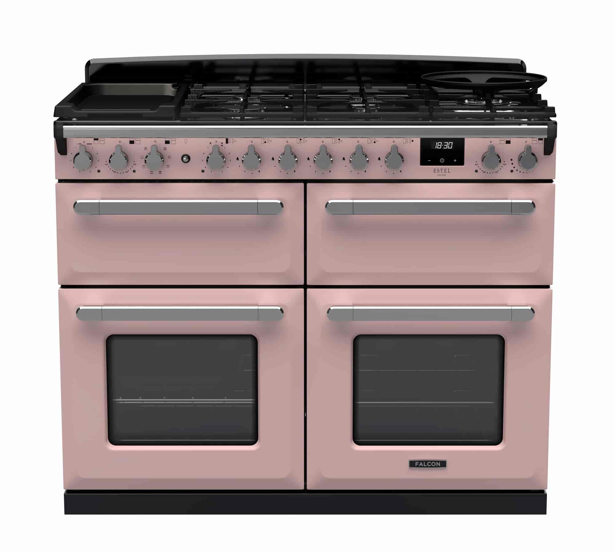 Falcon Estel Deluxe 110 gas med slowcookugn krom Falcon Estel Deluxe 110 gas med slowcookugn krom