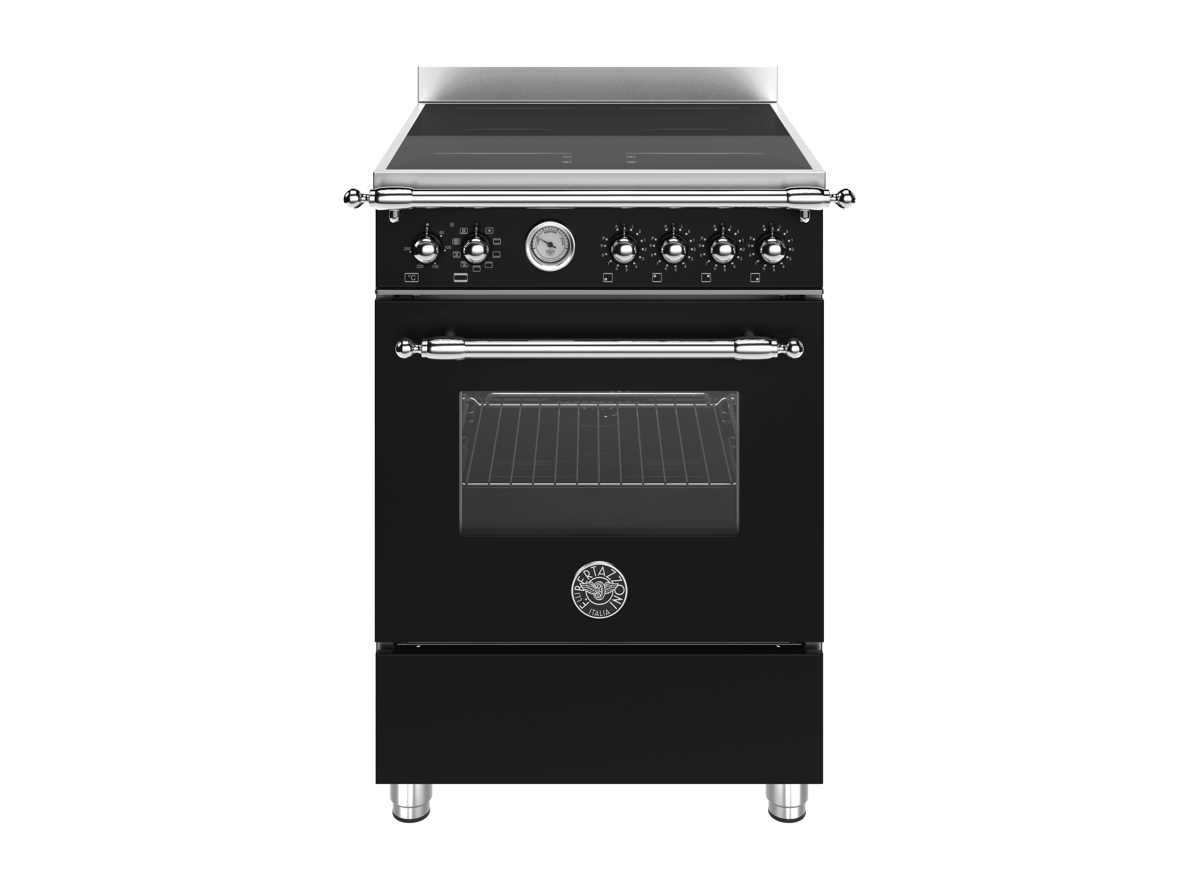 Bertazzoni, Heritage-serien, Induktionsspis, 60 cm, 4 zoner, 1 ugn. Mattsvart Bertazzoni, Heritage-serien, Induktionsspis, 60 cm, 4 zoner, 1 ugn. Mattsvart