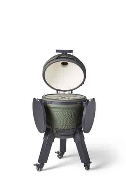 Moddern, Kamodo Grön med sidobord och svarta aluminiumben med hjul Moddern, Kamodo Grön med sidobord och svarta aluminiumben med hjul