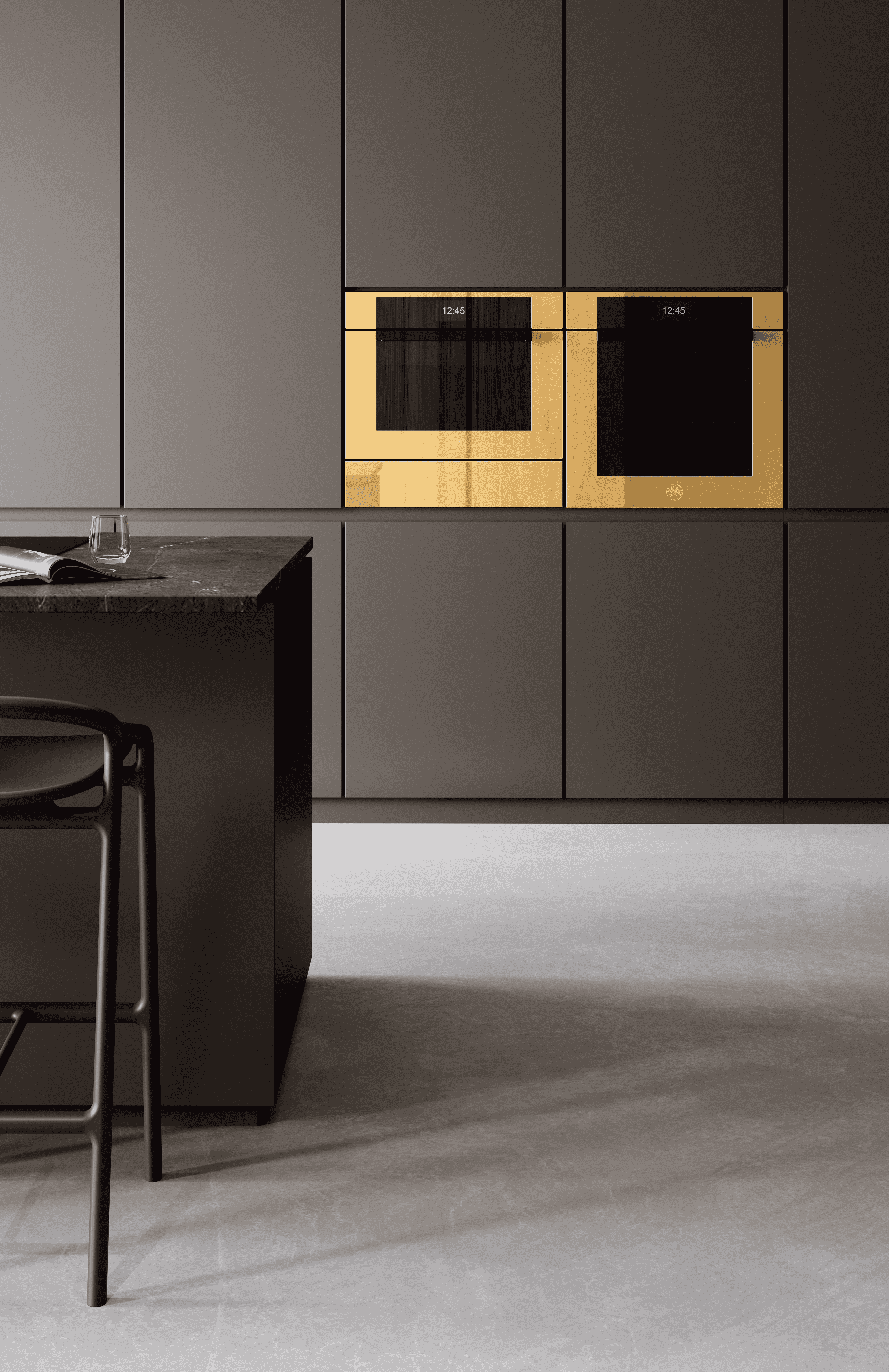 Bertazzoni Kombiugn med mikro, TFT, guld blank, Modern-series Bertazzoni Kombiugn med mikro, TFT, guld blank, Modern-series