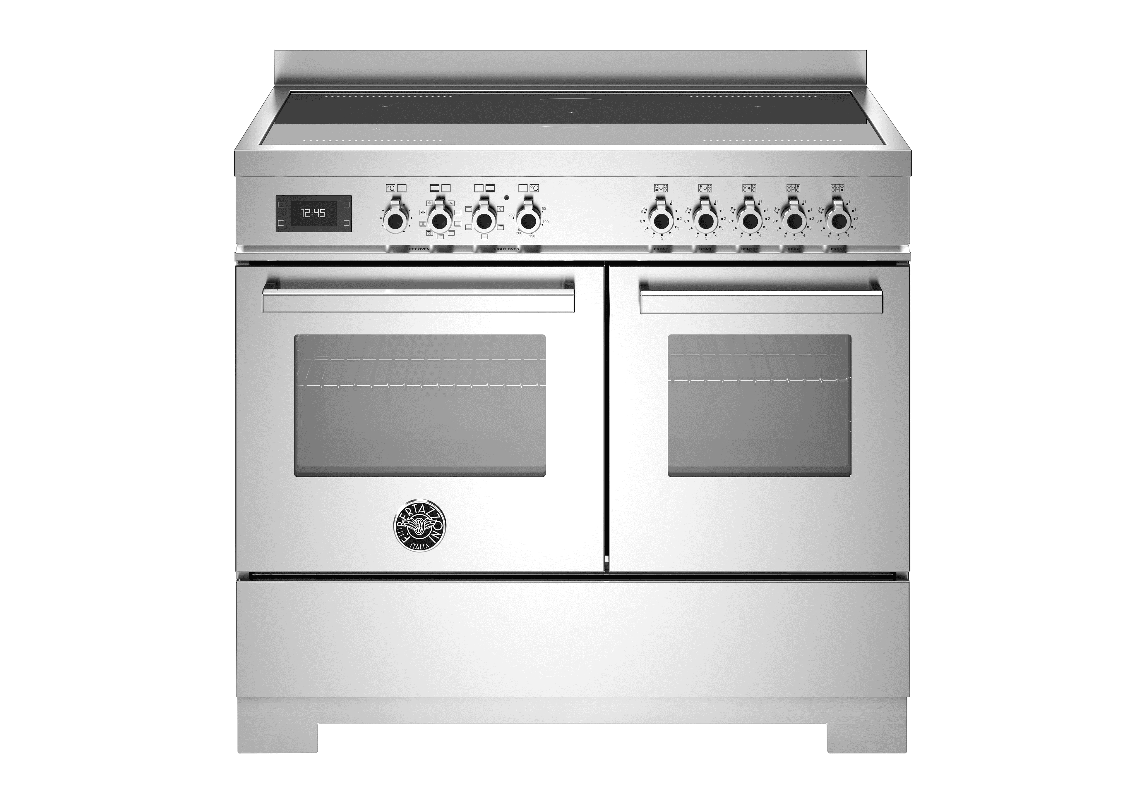 Bertazzoni, Professional-serien, Induktionsspis, 100 cm, 5 zoner, 2 ugnar. Rostfri Bertazzoni, Professional-serien, Induktionsspis, 100 cm, 5 zoner, 2 ugnar. Rostfri