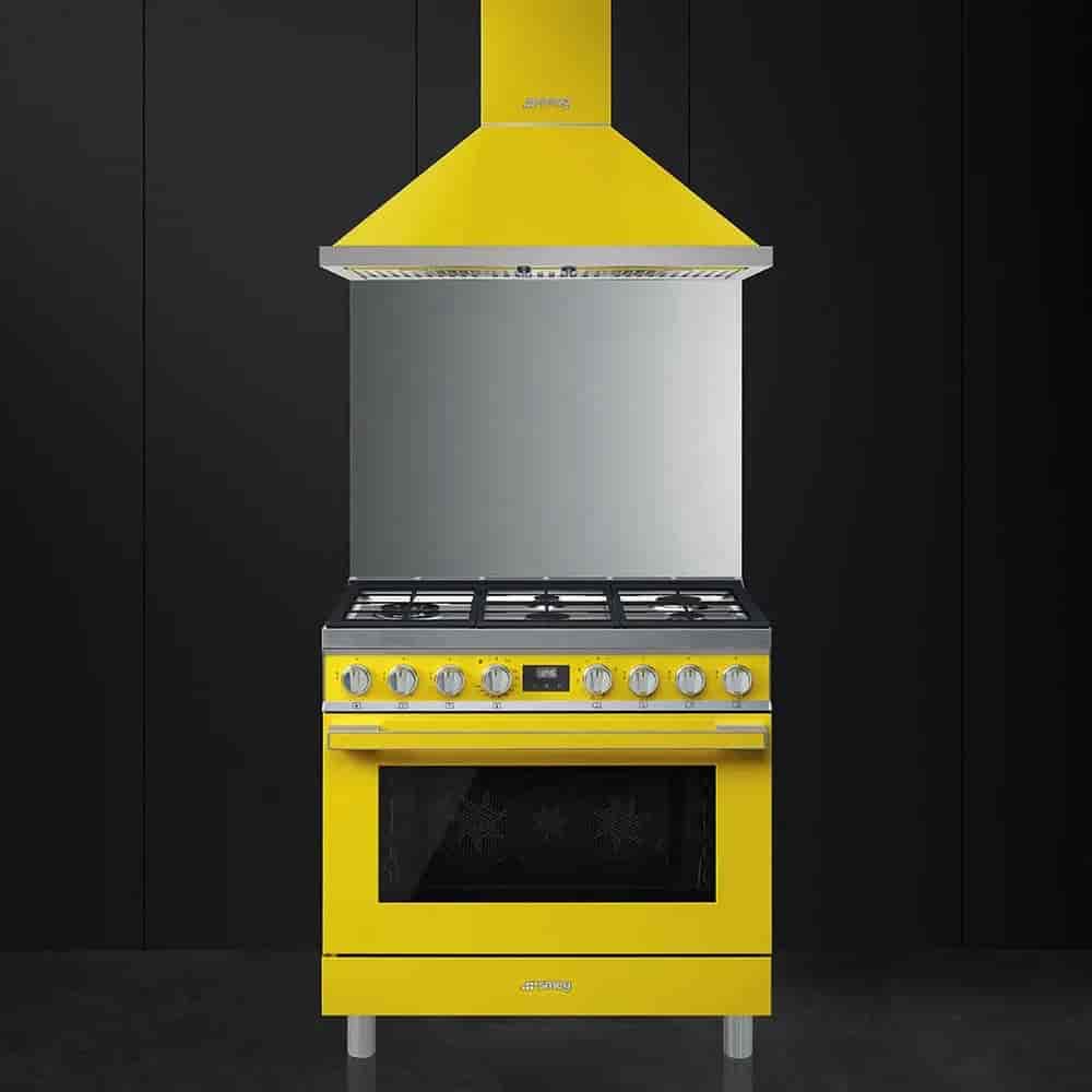 Smeg Portofino, 90cm Gul, KPF9YW Smeg Portofino, 90cm Gul, KPF9YW