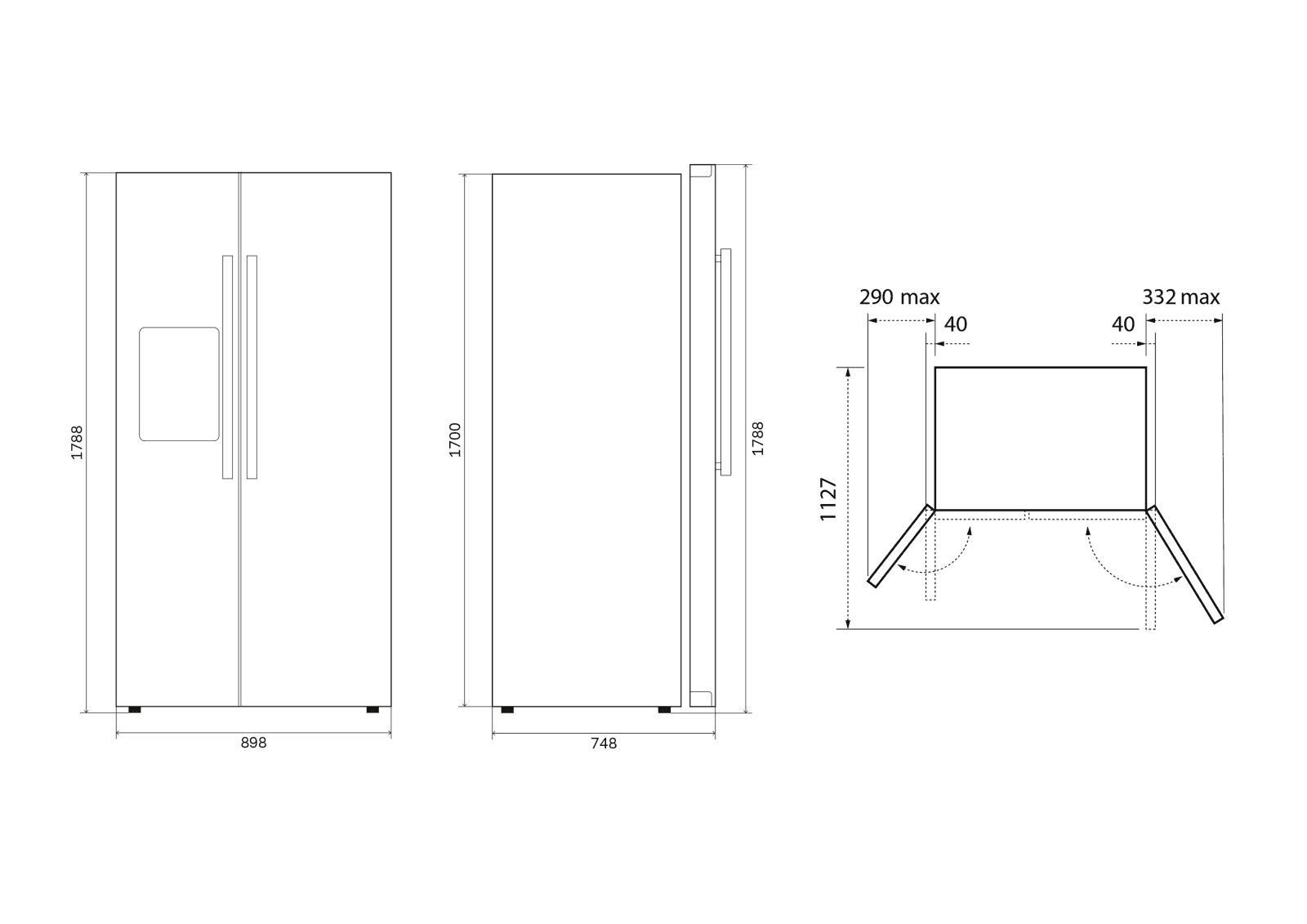 Ilve, Nostalgie side-by-side, kyl & frys, Brons & Koppar Ilve, Nostalgie side-by-side, kyl & frys, Brons & Koppar