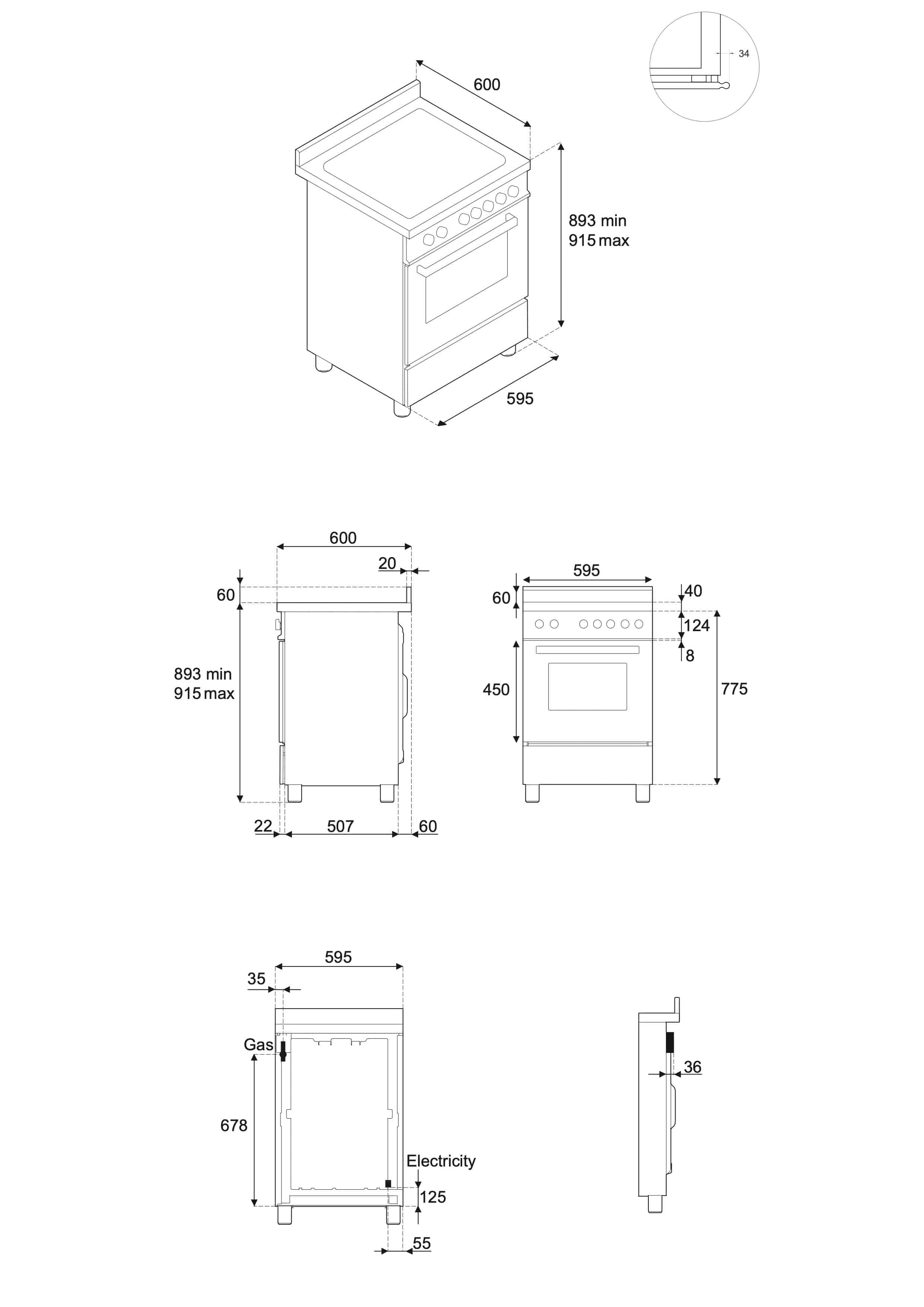 Bertazzoni, Heritage-serien, Induktionsspis, 60 cm, 4 zoner, 1 ugn. Rostfri Bertazzoni, Heritage-serien, Induktionsspis, 60 cm, 4 zoner, 1 ugn. Rostfri